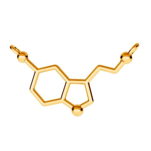 Intercalaire 2 anneaux serotonine 28x15 mm en Argent 925 doré à l'or fin x1