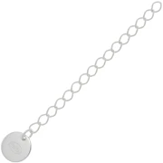 Chainette d'extension maille Rombo sequin cercle 55 mm - Argent 925 x1
