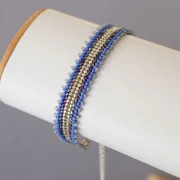 Chainette d'extension maille Rombo sequin goutte 55 mm en Argent 925 x1