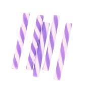 Mini pailles pour déco en pâte polymère 20x2.3 mm Violet x5|raw }}