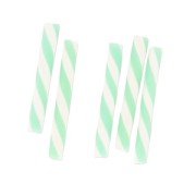 Mini pailles pour déco en pâte polymère 20x2.3 mm Light Green x5|raw }}