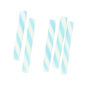 Mini pailles pour déco en pâte polymère 20x2.3 mm Aqua x5|raw }}