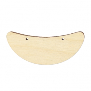 Intercalaire pour collier demi-lune 56x21 mm en bois Naturel x1