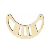 Intercalaire pour collier demi-lune ajourée 50x31 mm en bois Naturel x1