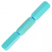 Perles tubes imitation Turquoise 13x4 mm x38cm
