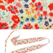 Biais en tissu Liberty - Phoebe - Rouge x1m|raw }}