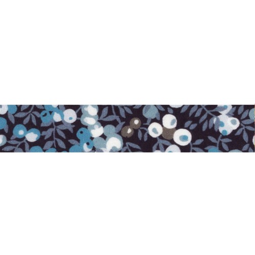 Biais en tissu Liberty - Wiltshire - Bleu Marine x1m