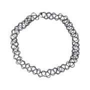 Collier ras de cou extensible - collier choker petite taille 12 mm  Noir x1