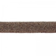 Lacet cuir double façon daim irisé 5 mm Marron x 50cm