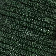 Lacet cuir double façon daim imitation poisson 5 mm Khaki Métallisé x 50cm