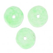Perles rondelles Heishi en céramique 8.5 mm Light Mint mat x20