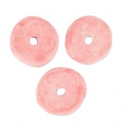 Perles rondelles Heishi en céramique 8.5 mm Light Rose mat x20|raw }}