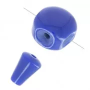 Set perles gourous 15 et 11 mm Bleu foncé x1