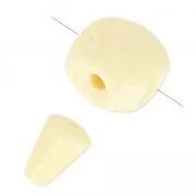 Set perles gourous 15 et 11 mm Cream x1