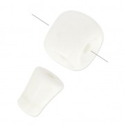 Perles gourous 12 et 9 mm pour fabriquer un Mala Tibétain imitation Howlite x1|raw }}