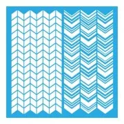 Pochoir Americana motifs chevrons 30.5x30.5 cm x1