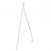 Intercalaires chaînettes maille vénitienne 6/7 cm en Argent 925 x2