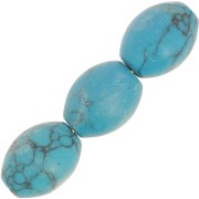 Perles imitation Turquoise Olives 14x10 mm x5|raw }}
