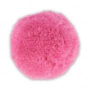 Pompon rond synthétique 3 cm Rose x1|raw }}