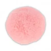 Pompon rond synthétique 3 cm Light Rose x1