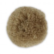 Pompon rond synthétique 3 cm Beige Foncé x1|raw }}