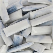 Cabochon synthétique baguette 30x10 mm imitation marbre Light Blue x1