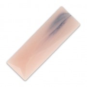 Cabochon synthétique baguette 30x10 mm imitation marbre Rose x1