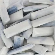 Cabochon synthétique baguette 24x8 mm imitation marbre Light Blue x1