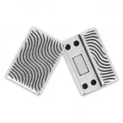 Fermoir aimanté motif rhombus 24 mm pour lacet 20 mm Placage Argent fin vieilli x1