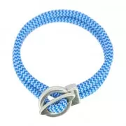 Fermoir T pour cordon 5 mm Placage Argent fin vieilli x1