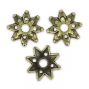 Coupelles fleurs 9 mm bronze x8