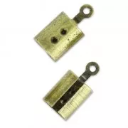 Embouts à serrer pour cordon 6 mm bronze x4