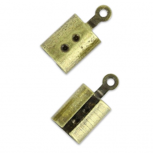 Embouts à serrer pour cordon 6 mm bronze x4