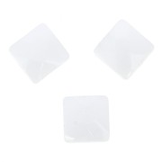 Carré facetté 10 mm White Opal x10|raw }}