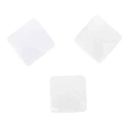 Carré facetté 10 mm White Opal x10