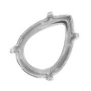 Serti griffe pour cabochon PureCrystal 4320 10x7 mm - Rhodié x1|raw }}