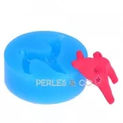 Mini moule silicone pour pâte polymère et pâte de métal 39,5x25,4 mm Faon