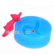 Mini moule silicone pour pâte polymère et pâte de métal 39,5x25,4 mm Faon
