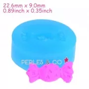 Mini moule silicone pour pâte polymère et pâte de métal 22,6x9 mm Bonbon