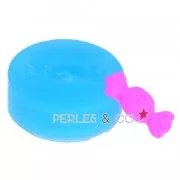 Mini moule silicone pour pâte polymère et pâte de métal 22,6x9 mm Bonbon