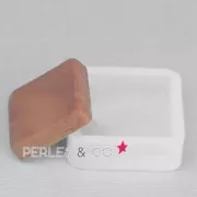 Mini moule silicone pour pâte polymère et pâte de métal cabochon carré 20 mm