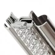 Fermoir Beadslide pour tissage de perles à clipser décoré 30x13mm rhodié x1