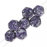Perles en verre tchèque Honeycomb 6 mm Tweedy Violet  x20