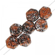 Perles en verre tchèque Honeycomb 6 mm Tweedy Copper x20
