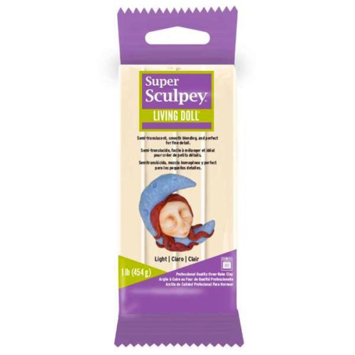 Pâte à modeler Super Sculpey Living Doll 454 gr Clair