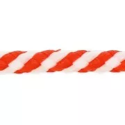 Corde tressée  3.5 mm Blanc/Rouge x1m