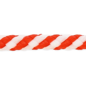 Corde tressée 3.5 mm Blanc/Rouge x1m