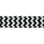 Corde tressée  5 mm Blanc/Noir x1m|raw }}
