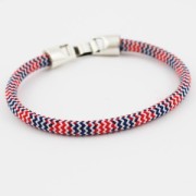Corde tressée 5 mm Blanc/Rouge/Bleu Marine x1m