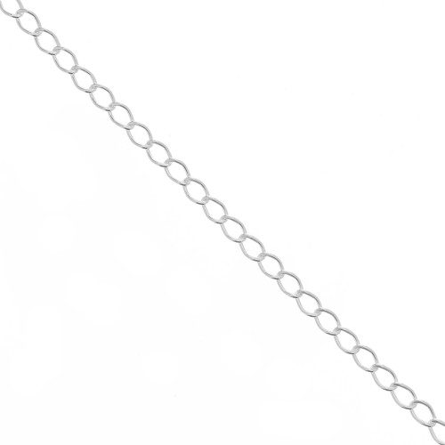 Chaîne maille Rombo plate 3,1 mm en Argent 925 x 50cm